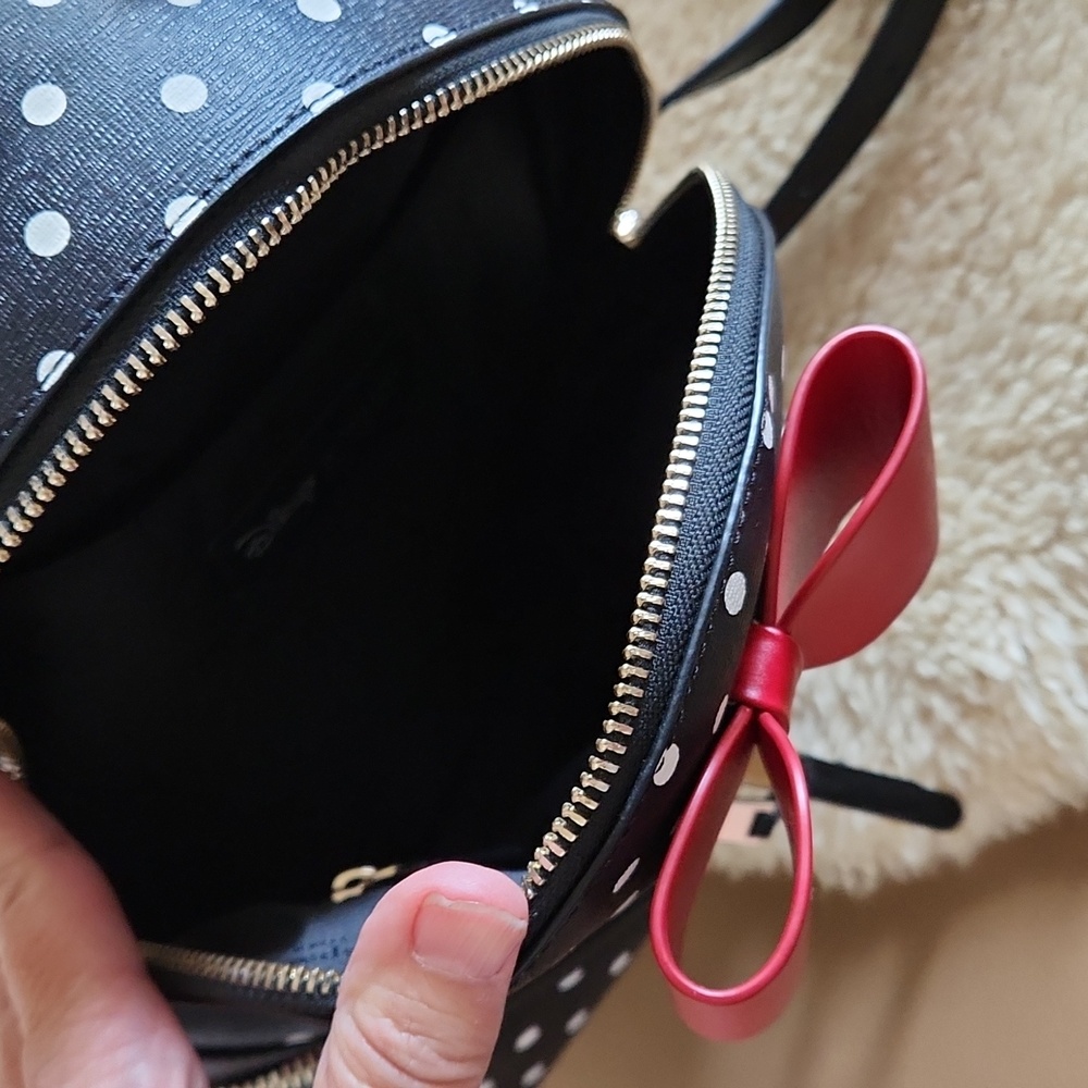 Disney X Kate Spade Polka Dot Minnie Mouse Backpack & Wallet Set 🖤🐭❤️♠️ - Picture 10 of 16
